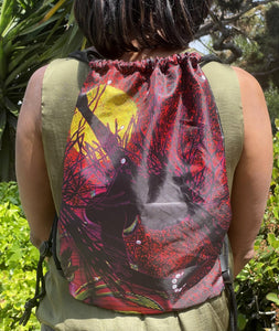 PRAISING MY ROOTS DRAWSTRING BACKPACK - The Art of Poncho