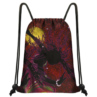 PRAISING MY ROOTS DRAWSTRING BACKPACK - The Art of Poncho