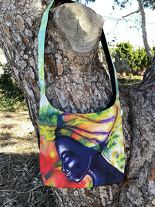 HER RAINBOW HALO II HIPPIE BAG - The Art of Poncho